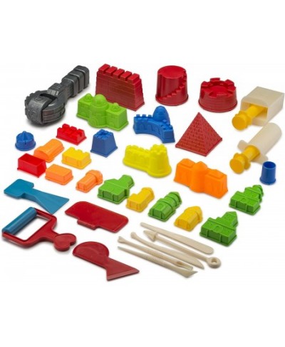 Advanced Building Sand Molds and Tools Kit - Works with All Other Play Sand Brands - 37 Pieces Includes: Castle Bricks and Wa...