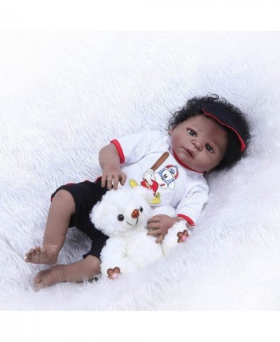 23 inch 57cm Rarely African American Reborn Baby Doll Baby Black Boy Doll Handcrafted in Silicone Vinyl Full Body Toy $119.27...