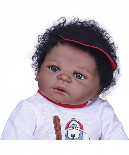 23 inch 57cm Rarely African American Reborn Baby Doll Baby Black Boy Doll Handcrafted in Silicone Vinyl Full Body Toy $119.27...