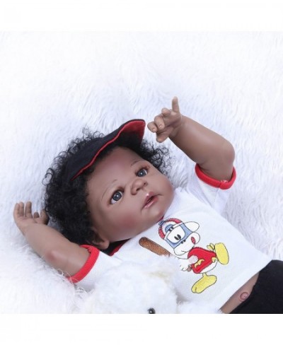 23 inch 57cm Rarely African American Reborn Baby Doll Baby Black Boy Doll Handcrafted in Silicone Vinyl Full Body Toy $119.27...