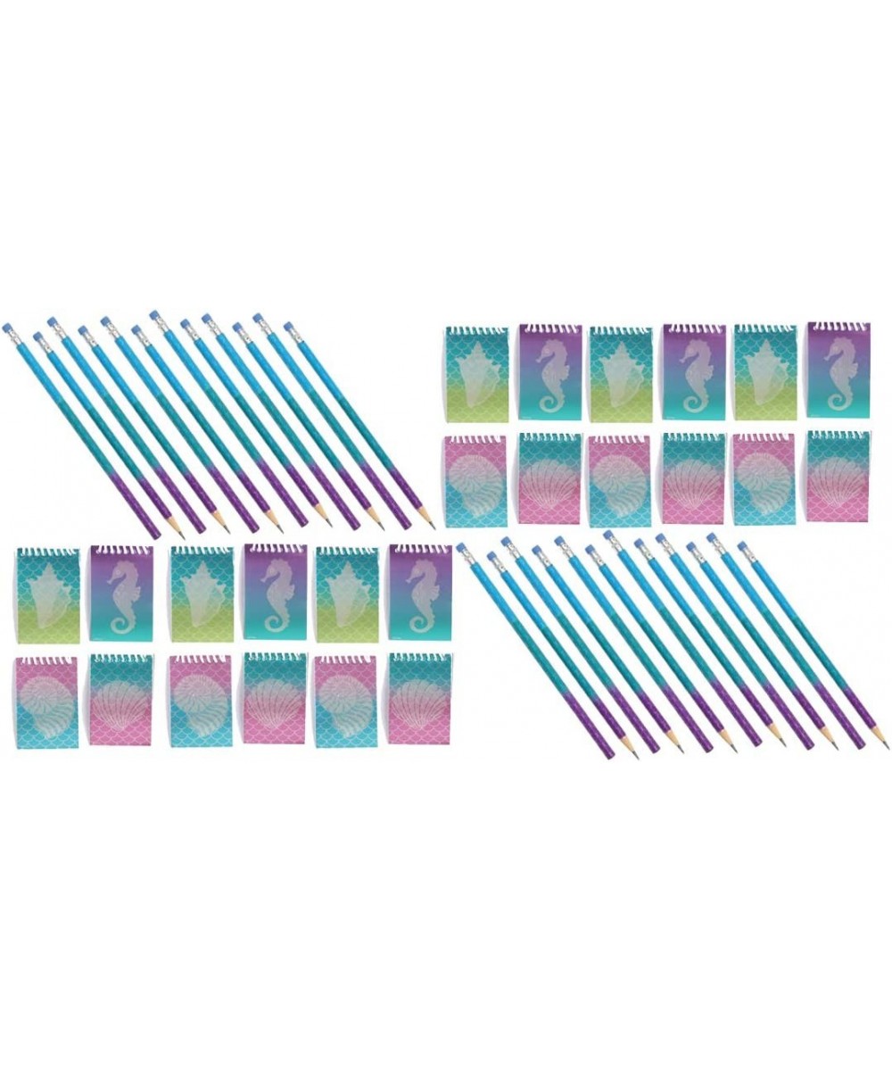 48 Piece Mermaid Theme Pencils & Notepads Birthday Party Favor Bundle for Kids $29.85 - Kids' Party Favor Sets