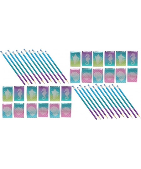 48 Piece Mermaid Theme Pencils & Notepads Birthday Party Favor Bundle for Kids $29.85 - Kids' Party Favor Sets