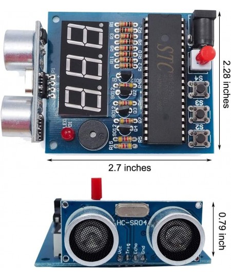 Ultrasonic Ranging Alarm Learn to Solder Electronics Kit for Soldering Practicing DIY Kit with HC-SR04 Ultrasonic Sensor Modu...