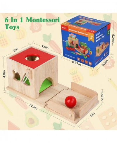 6 in 1 Montessori Toys for 1 2 3 Year Old Boy Girl Play Kit Includes Object Permanence Box Montessori Coin Box Carrot Harvest...