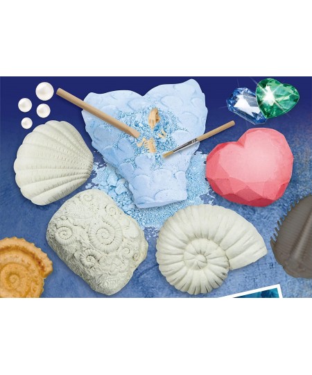 5in1 Atlantis Treasure Kit! Educational Digging Kit for Kids. Dig and Discover Atlantean Artifacts Including Pearls Gems Sea ...