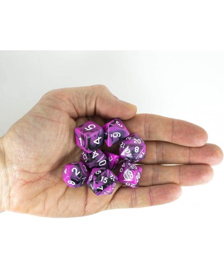 Magenta and Black Dice - Expanded DND Set with Extra D20 - 'Succubus' $15.53 - Game Accessories