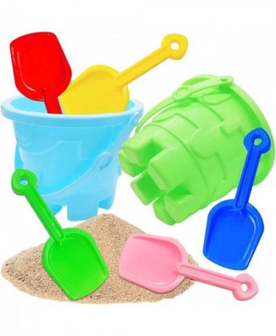 7 Pcs Kids Beach Toys Set 2 Pcs Sand Buckets with 5 Pcs Sand Shovels Colorful Sand Pail Set for Kids Boys and Girls $18.13 - ...