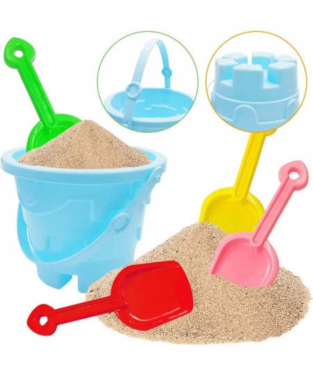 7 Pcs Kids Beach Toys Set 2 Pcs Sand Buckets with 5 Pcs Sand Shovels Colorful Sand Pail Set for Kids Boys and Girls $18.13 - ...