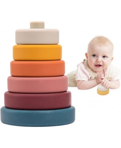 Stacking Toys Soft Silicone Stacking Blocks Rings Baby Sensory Toy for 6+ Months Boys&Girls $28.06 - Early Development & Acti...