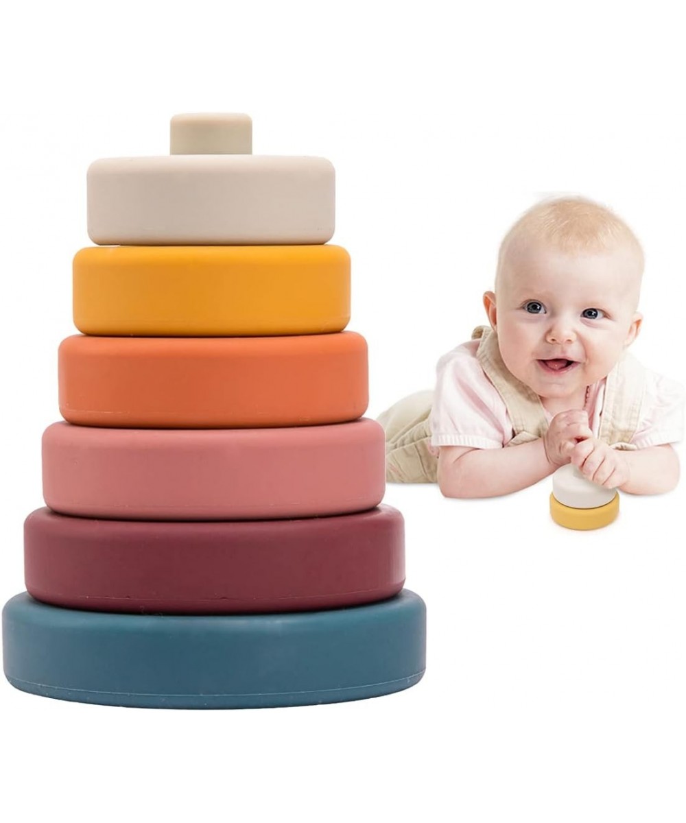 Stacking Toys Soft Silicone Stacking Blocks Rings Baby Sensory Toy for 6+ Months Boys&Girls $28.06 - Early Development & Acti...