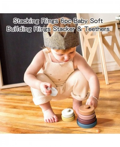 Stacking Toys Soft Silicone Stacking Blocks Rings Baby Sensory Toy for 6+ Months Boys&Girls $28.06 - Early Development & Acti...