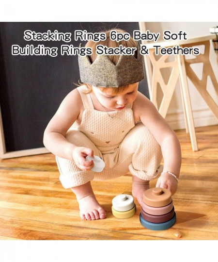 Stacking Toys Soft Silicone Stacking Blocks Rings Baby Sensory Toy for 6+ Months Boys&Girls $28.06 - Early Development & Acti...