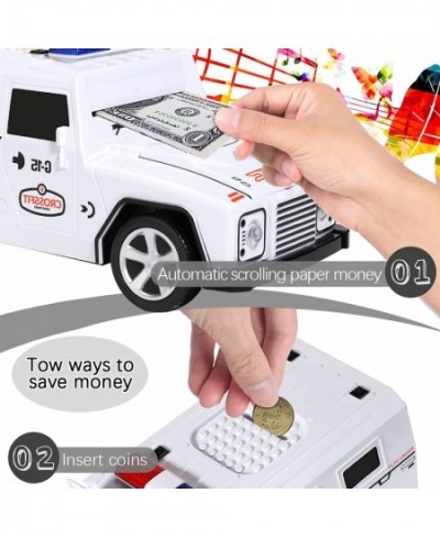 Car Piggy Banks for Children Music ATM Piggy Money Bank Toys Coin Cash Box with Password / Fingerprint Lock for Saving Money ...