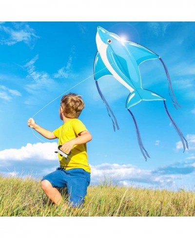 Kite for Kids and Adults Easy to Fly and Assemble with 50 Meters Kite String Large Easy Flyer 51"x45" with 8 Long Tails Begin...