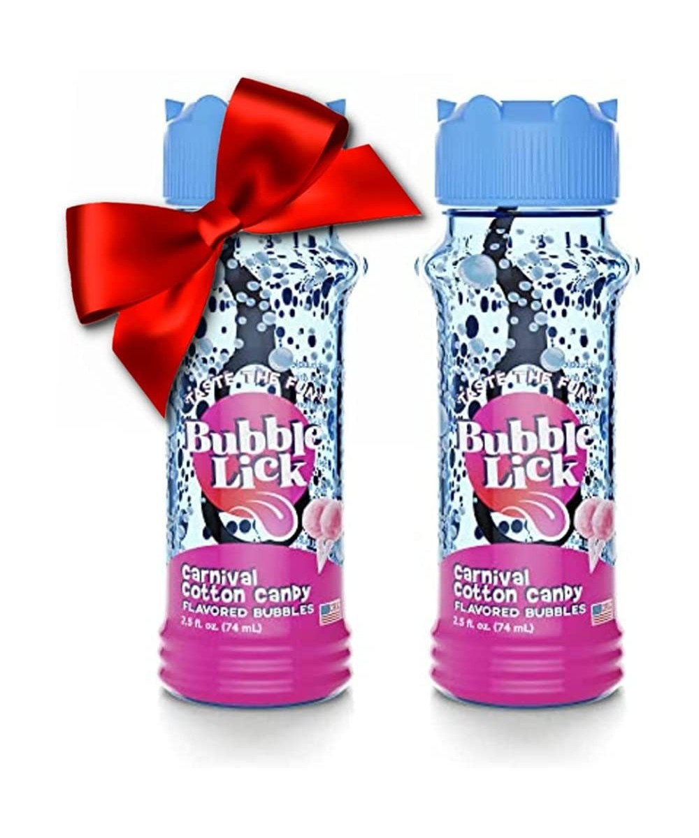 BubbleLick Cotton Candy (2.5 Fl Oz Pack of 2) Edible Bubbles for Kids and Dogs - Premium Natural Flavored Bubble Solution Gre...