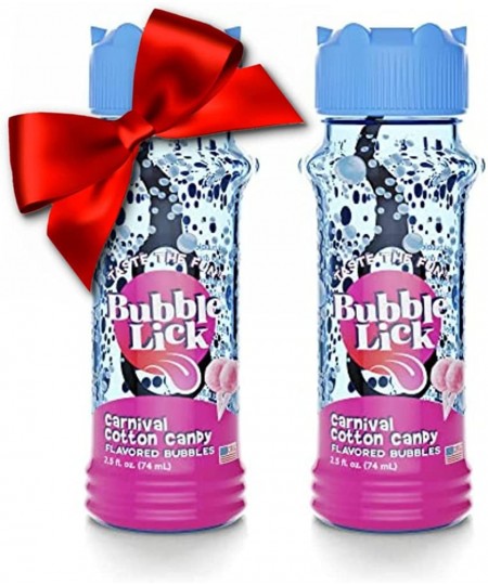 BubbleLick Cotton Candy (2.5 Fl Oz Pack of 2) Edible Bubbles for Kids and Dogs - Premium Natural Flavored Bubble Solution Gre...