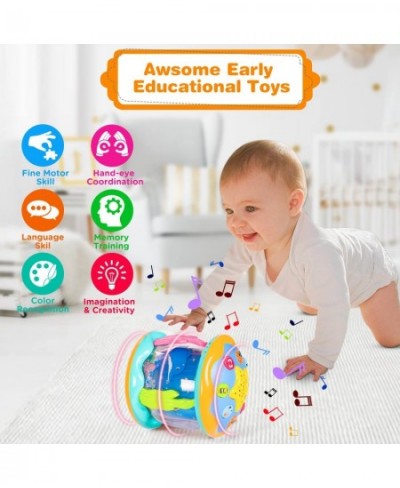 Baby Infant Toddler Toys Gifts 4 in 1 Tummy Time Crawling Toy Early Development Learning Toy Rotating Sea World Night Light T...