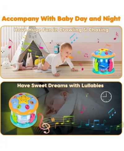 Baby Infant Toddler Toys Gifts 4 in 1 Tummy Time Crawling Toy Early Development Learning Toy Rotating Sea World Night Light T...