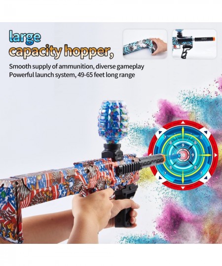 Splatter Ball Gun Automatic Splatterball Gun with Water Beads Ammo Safe Backyard and Outdoor Shooting Game Splat Ball Gun are...