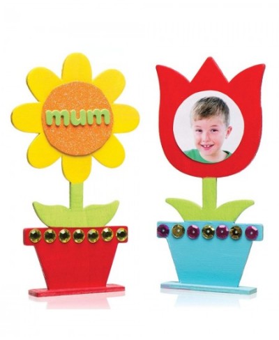 AR264 Wooden Flower Blanks for Kids - Pack of 4 Woodcraft Painting Craft Kits for Kids Art Activities $16.12 - Craft Kits