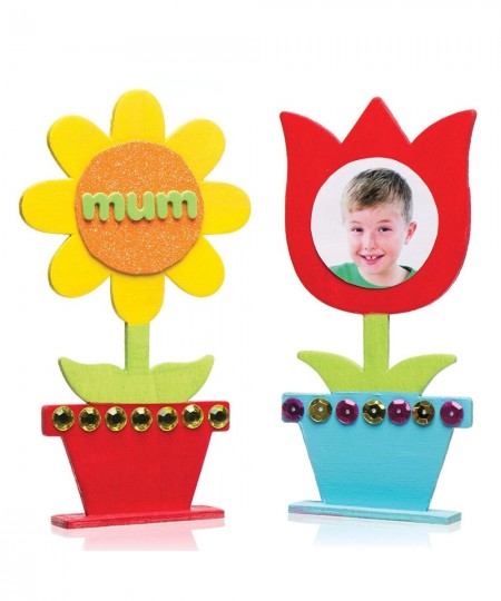 AR264 Wooden Flower Blanks for Kids - Pack of 4 Woodcraft Painting Craft Kits for Kids Art Activities $16.12 - Craft Kits