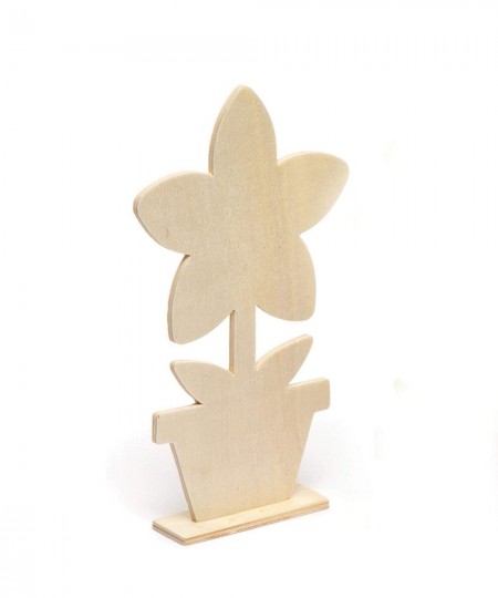 AR264 Wooden Flower Blanks for Kids - Pack of 4 Woodcraft Painting Craft Kits for Kids Art Activities $16.12 - Craft Kits