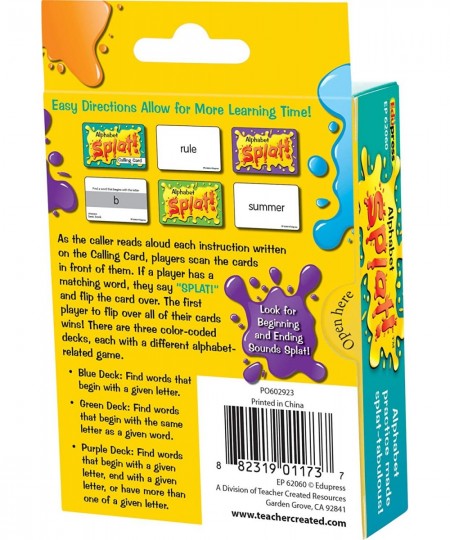 Alphabet Splat Game 6 5/8" x 3 5/8" x 1 1/4 $26.27 - Card Games