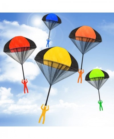 10 Pcs Parachute Toy Tangle Free Throwing Parachute Toys Outdoor Toss It Up Flying Toys for Kids 5 Colors $26.84 - Flying Toys