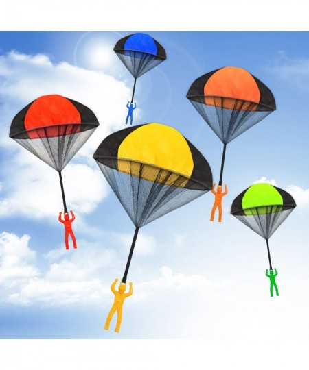 10 Pcs Parachute Toy Tangle Free Throwing Parachute Toys Outdoor Toss It Up Flying Toys for Kids 5 Colors $26.84 - Flying Toys