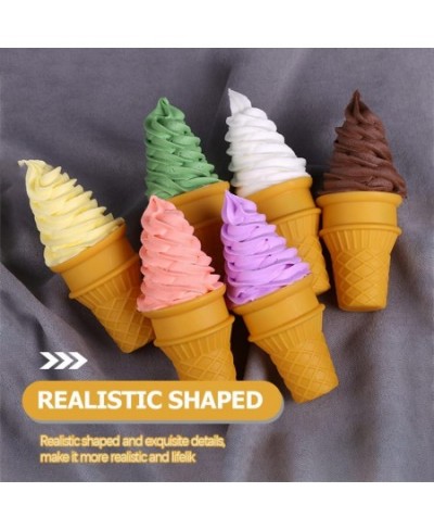 Fake Ice Cream Plastic Ice Cream Model Ice Cream Cone Model Toy Simulation Food Fake Food Decorations Summer Photography Prop...