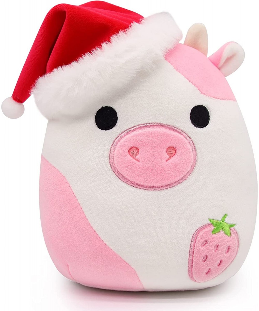 8 Inch Strawberry Cow Plush - Cute Christmas Cow Stuffed Animals Pillow Toy - Kawaii Christmas Cow Plush - Cow Pillow Plush f...