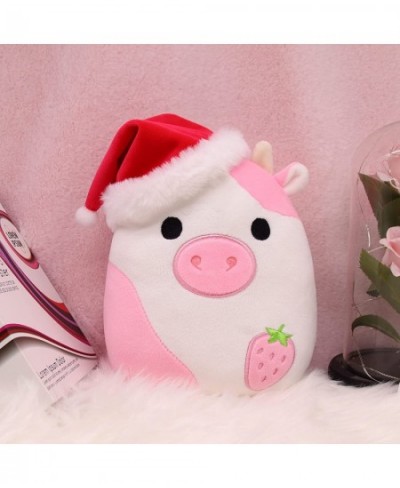 8 Inch Strawberry Cow Plush - Cute Christmas Cow Stuffed Animals Pillow Toy - Kawaii Christmas Cow Plush - Cow Pillow Plush f...