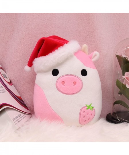 8 Inch Strawberry Cow Plush - Cute Christmas Cow Stuffed Animals Pillow Toy - Kawaii Christmas Cow Plush - Cow Pillow Plush f...