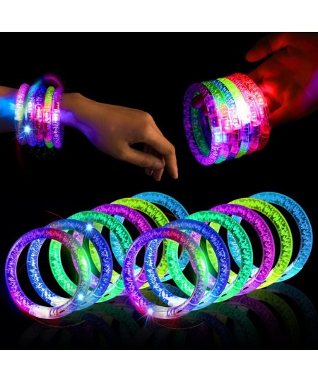 50 Pieces Glow Sticks Bracelets Neon Bracelets Glow In The Dark LED Party Supplies for Kids and Adults Light Up Toys for New ...