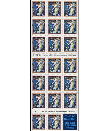 Midnight Angel Full Pane of 20 X 32 Cent Stamps Scott 3012a $20.27 - Collectibles Display & Storage