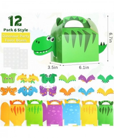 12 Pieces Dinosaur Party Favor Box Dino Jurassic Party Candy Box Dinosaur Party Loot Treat Box Dino Candy Paper Box for Table...