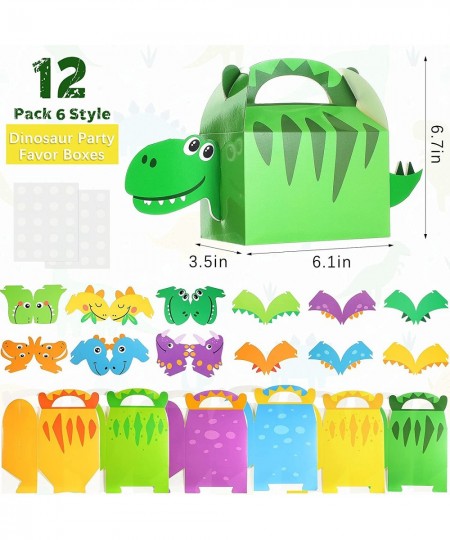 12 Pieces Dinosaur Party Favor Box Dino Jurassic Party Candy Box Dinosaur Party Loot Treat Box Dino Candy Paper Box for Table...