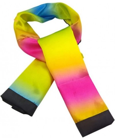 Magical Color Changing Scarf Magic Props Magic Tricks Black to Rainbow Magic Stripe Scarves for Professional Magician Kids Fu...