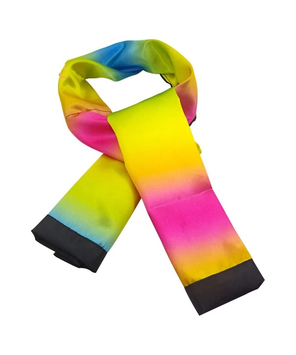 Magical Color Changing Scarf Magic Props Magic Tricks Black to Rainbow Magic Stripe Scarves for Professional Magician Kids Fu...