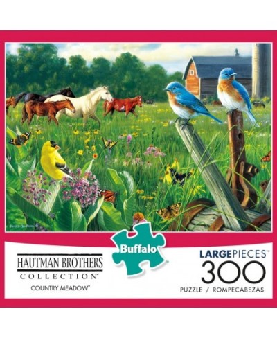 Hautman Brothers - Country Meadow - 300 Large Piece Jigsaw Puzzle $17.43 - Jigsaw Puzzles