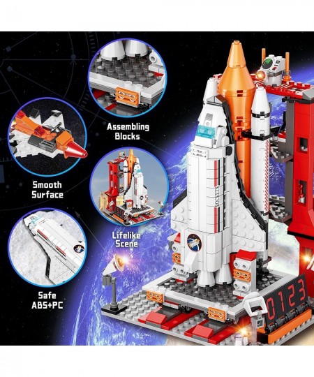 Space Exploration Shuttle Toys City Aerospace Building Sets Toys for 6 7 8 9 10 11 12 Years Old Boys Kids STEM Spaceship Rock...