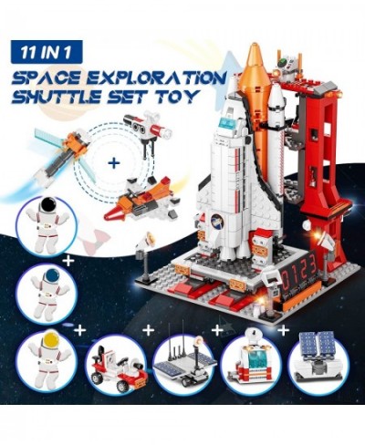 Space Exploration Shuttle Toys City Aerospace Building Sets Toys for 6 7 8 9 10 11 12 Years Old Boys Kids STEM Spaceship Rock...