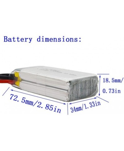 2 Pack 7.4V 1700mAh 12.58Wh 30C Lipo Battery with T Plug and Charger for 1:10 Scale 200E 9200 9200E 9205E 9206E RC Trucks 7.4...