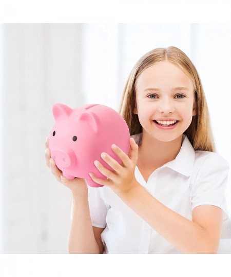 2 Pieces Cute Piggy Bank Cute Plastic Pig Money Bank Adults Unbreakable Piggy Bank Pig Money Box Coin Bank Plastic Saving Coi...