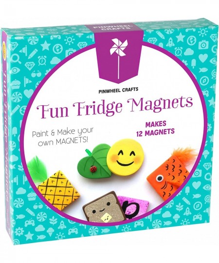 Fridge Magnet Art Activity Set: Make Your Own Self Adhesive Refrigerator & School Locker Magnets - DIY Craft Kits for Kids Bi...