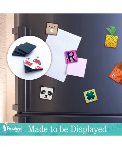 Fridge Magnet Art Activity Set: Make Your Own Self Adhesive Refrigerator & School Locker Magnets - DIY Craft Kits for Kids Bi...