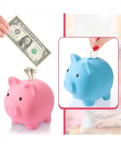 2 Pieces Cute Piggy Bank Cute Plastic Pig Money Bank Adults Unbreakable Piggy Bank Pig Money Box Coin Bank Plastic Saving Coi...