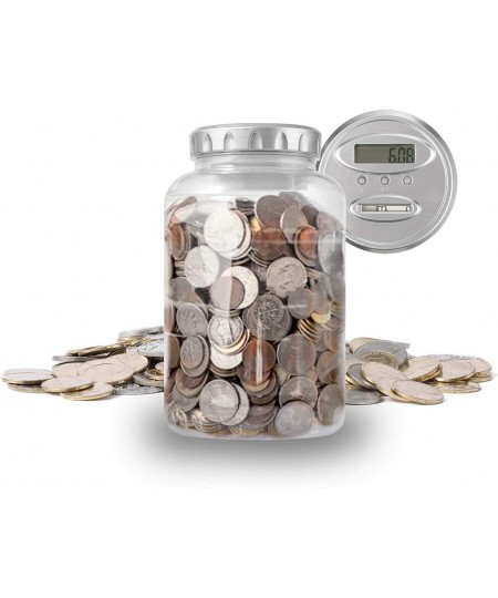 Large Digital Creative Fashion LCD Screen Coin Counting Automated Coin Bank Piggy Bank Coin Jar Electronic Collection Creativ...