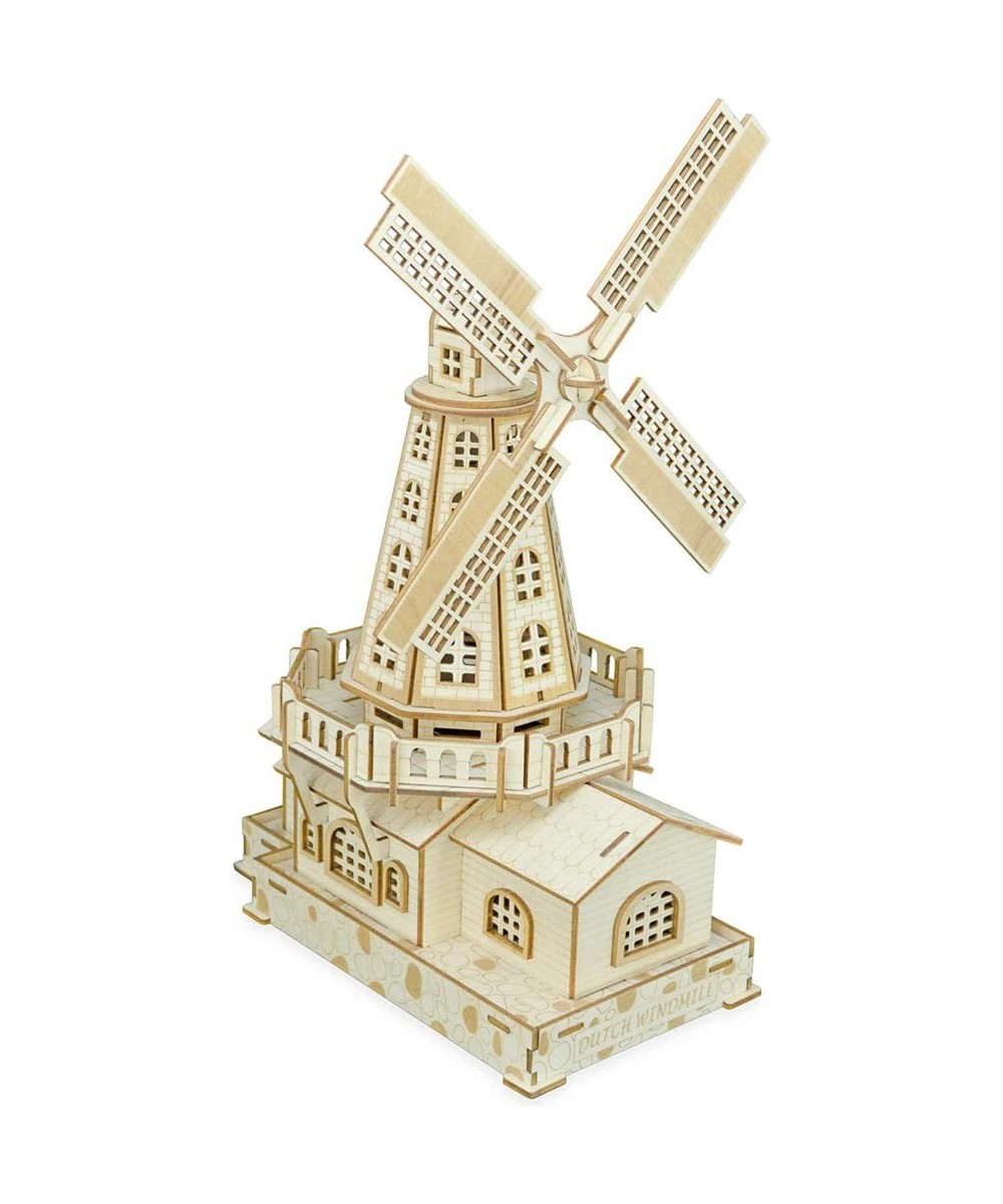 3D Wooden Puzzles Laser Engraving DIY Safe Assembly Constructor Kit Toy for Teens and Adults World Famous Buildings Mechanica...