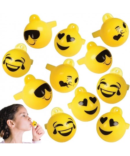 Emoticon Whistles for Kids Set of 12 High-Quality Plastic Material Fun Party Noisemaker Toys Cute Birthday Party Favors Great...